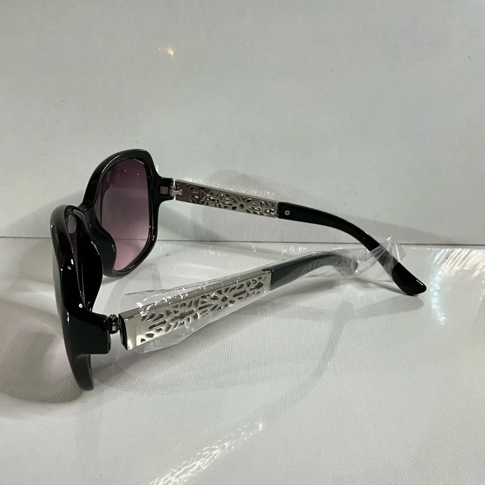FGX Women's Sunglasses with Black Frame and Purple Lenses